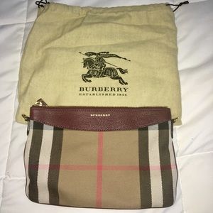 Burberry leather clutch cross body bag